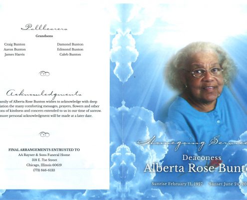 Alberta Rose Bunton Obituary