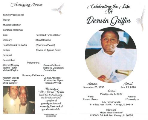 Derwin Griffin Obituary