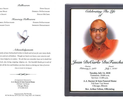 Juan D DuFauchard Obituary