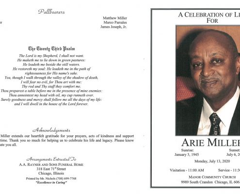 Arie Miller Obituary