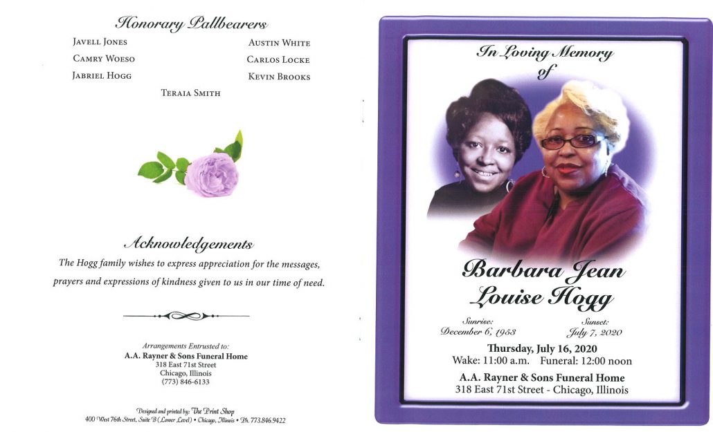Barbara J Hogg Obituary