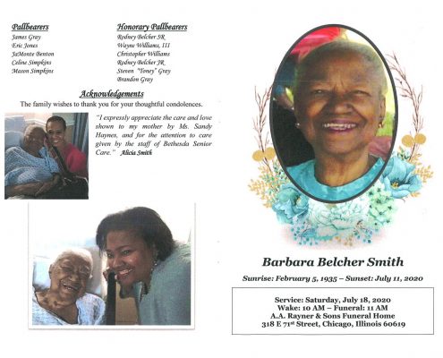 Barbara B Smith Obituary