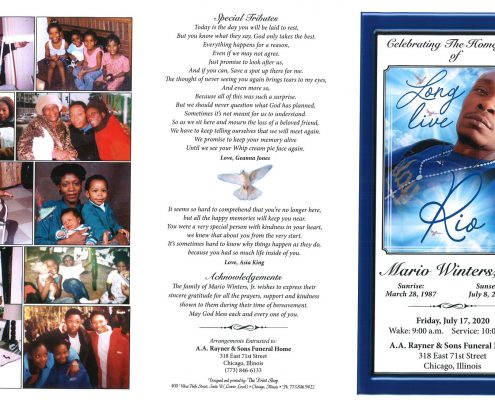 Mario Winters Jr Obituary