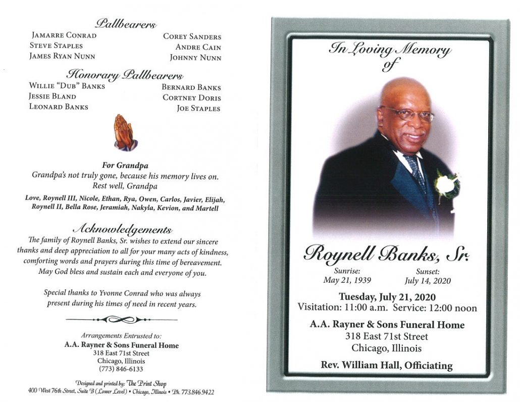 Roynell Banks Sr Obituary