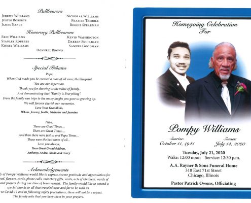 Pompy Williams Obituary