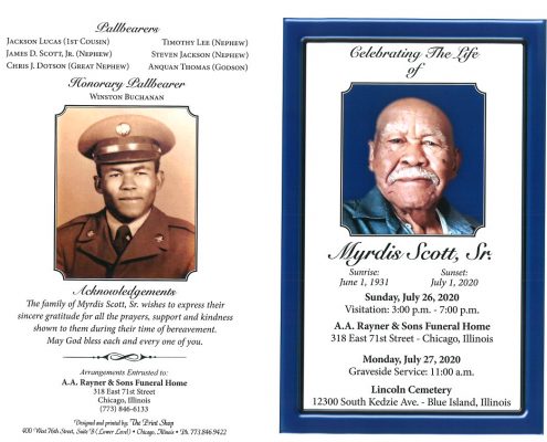 Myrdis Scott Sr Obituary