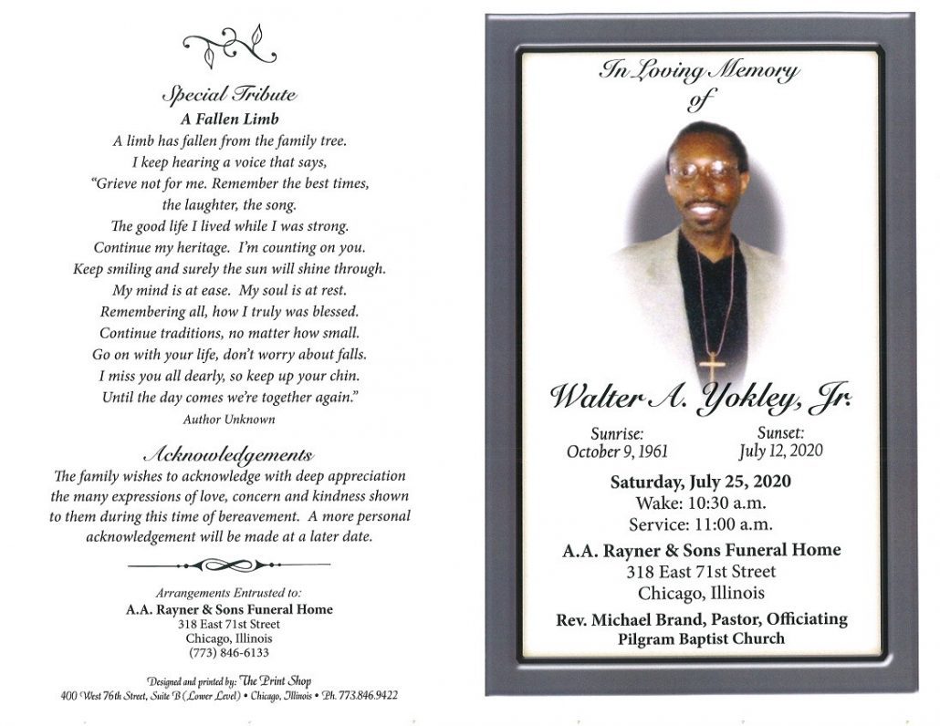 Walter A Yokley Jr Obituary