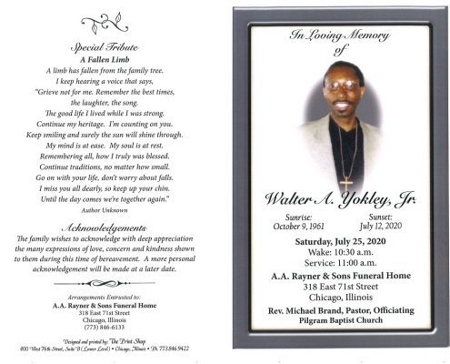 Walter A Yokley Jr Obituary