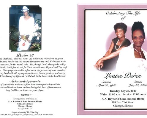 Louise Poree Obituary