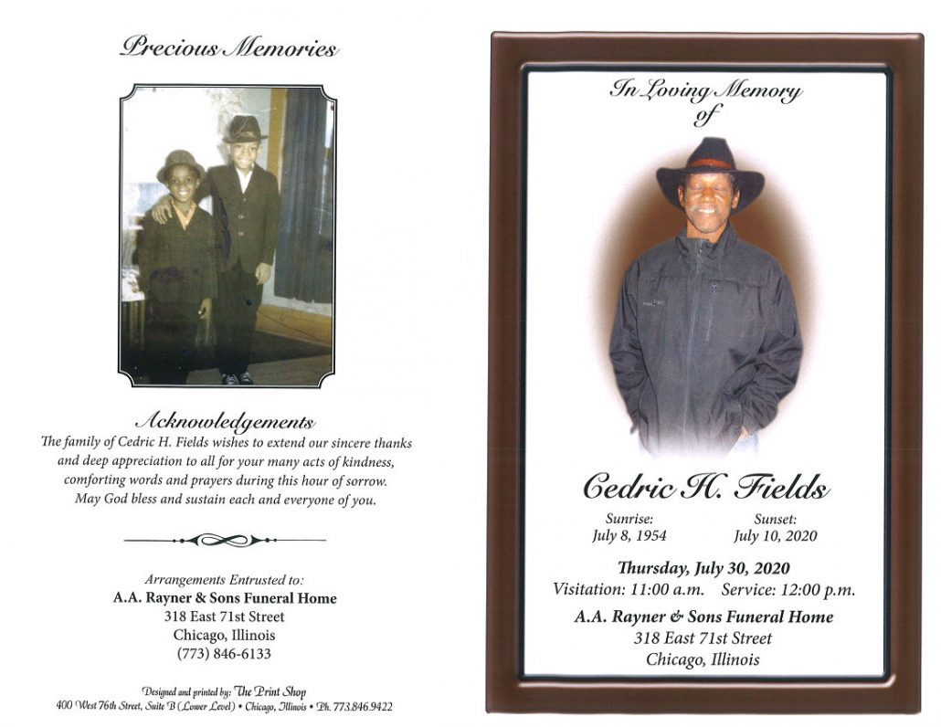 Cedric H Fields Obituary