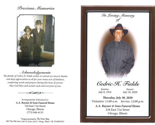 Cedric H Fields Obituary