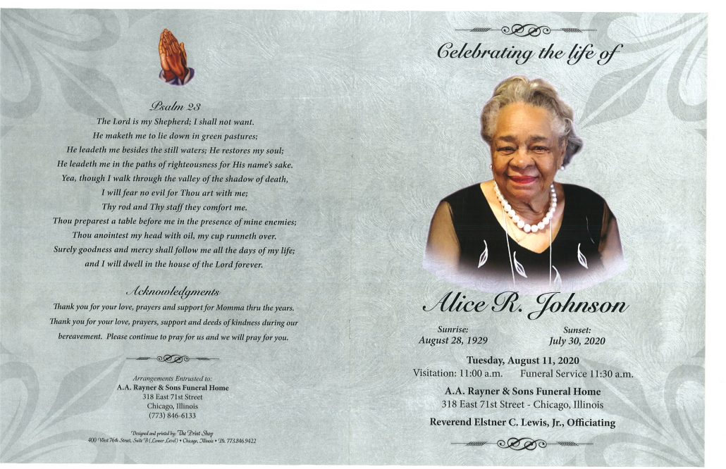Alice R Johnson Obituary