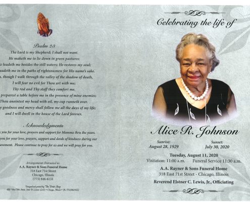 Alice R Johnson Obituary