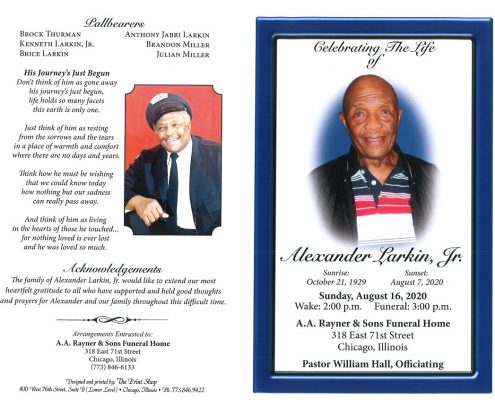 Alexander Larkin Jr Obituary