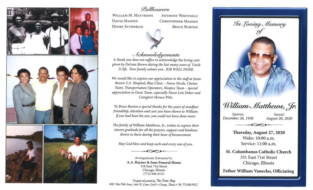 William Matthews Jr Obituary