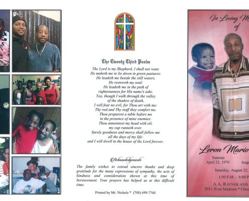 Leron M Nixon Obituary