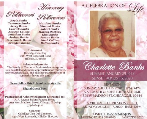 Charlotta Banks Obituary