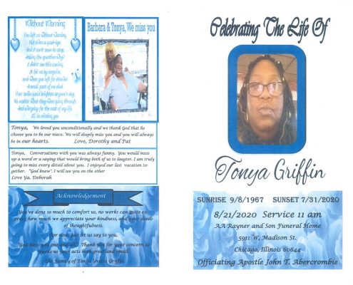 Tonya Griffin Obituary