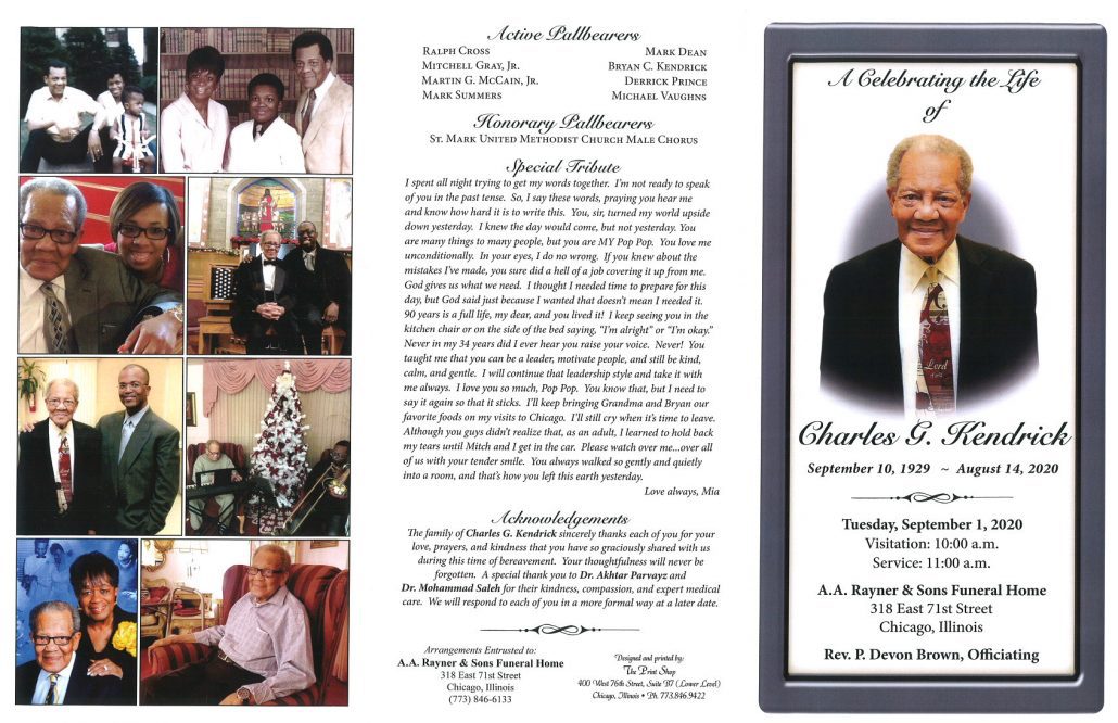 Charles G Kendrick Obituary
