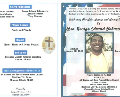 George E Johnson Sr Obituary