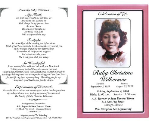 Ruby C Wilkerson Obituary