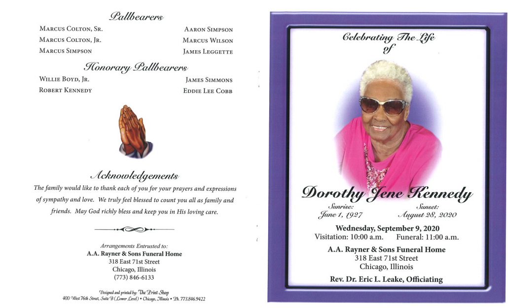 Dorothy J Kennedy Obituary