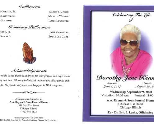 Dorothy J Kennedy Obituary