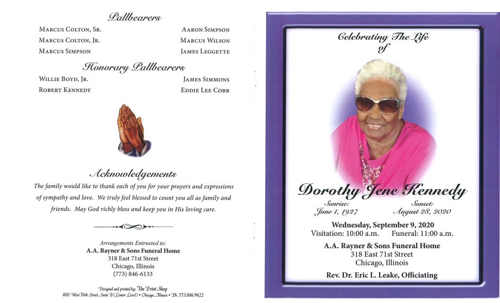 Dorothy J Kennedy Obituary