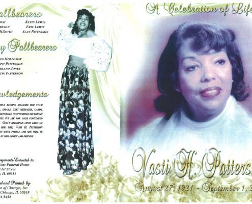 Vasti H Patterson Obituary