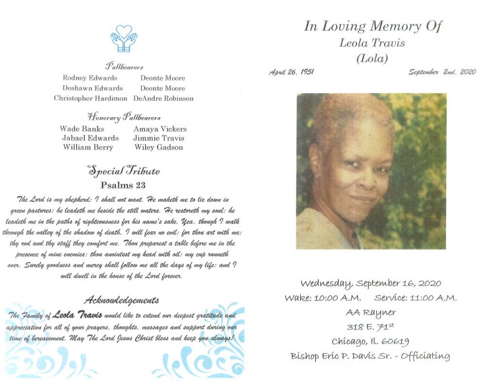 Leola Travis Obituary
