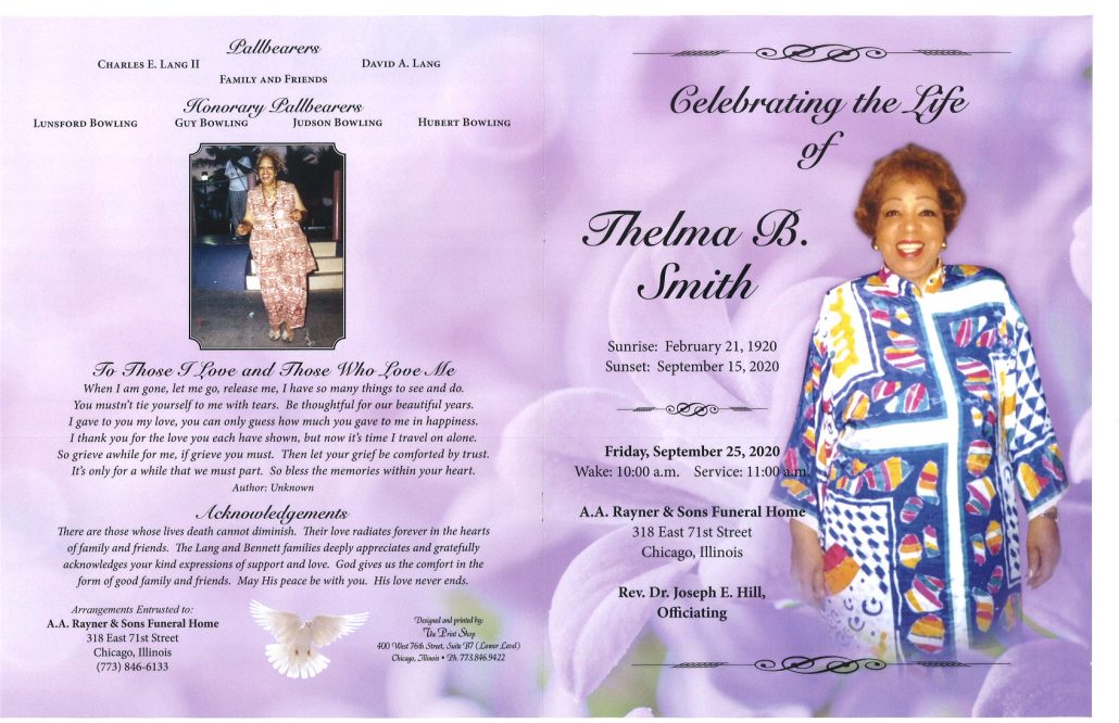 Thelma B Smith Obituary
