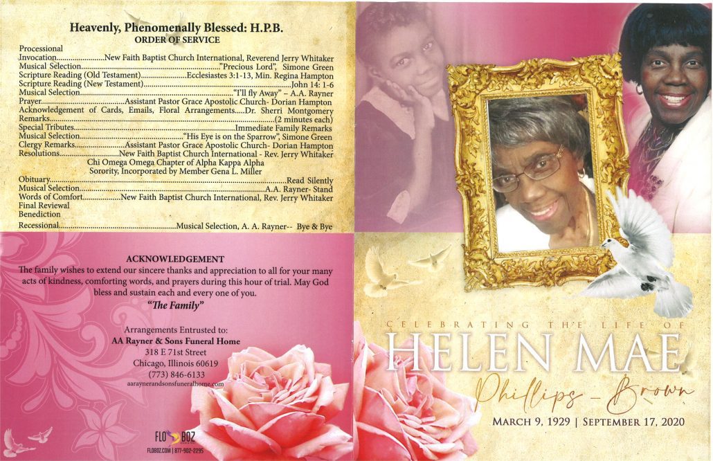 Helen M Phillips Brown Obituary