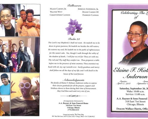 Elaine F Holman Anderson Obituary