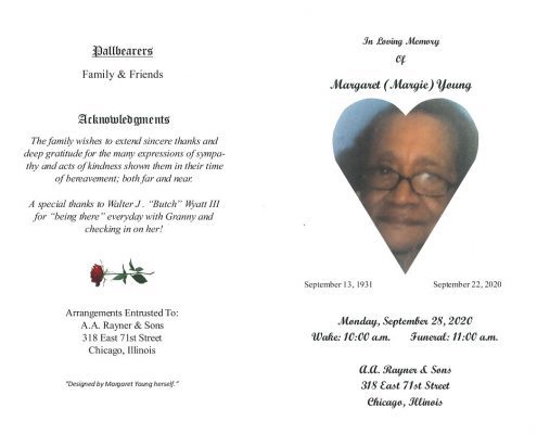 Margaret Young Obituary