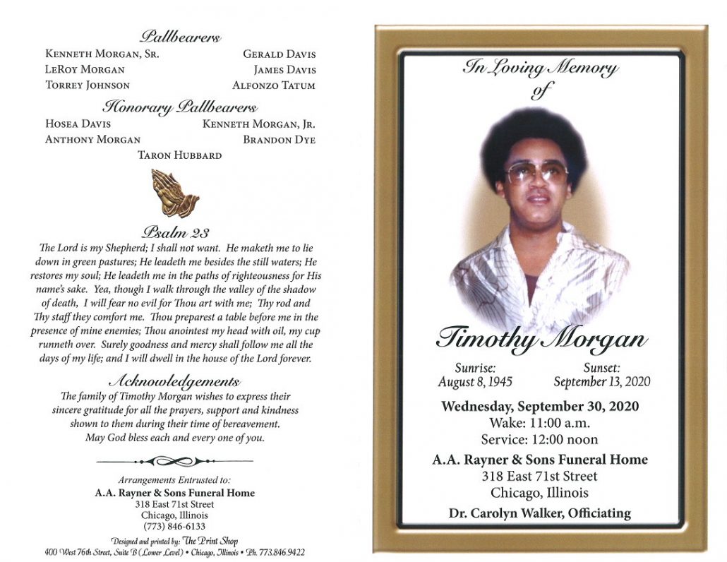 Timothy Morgan Obituary