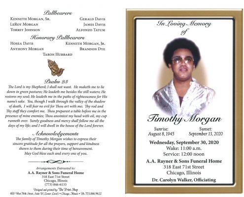 Timothy Morgan Obituary