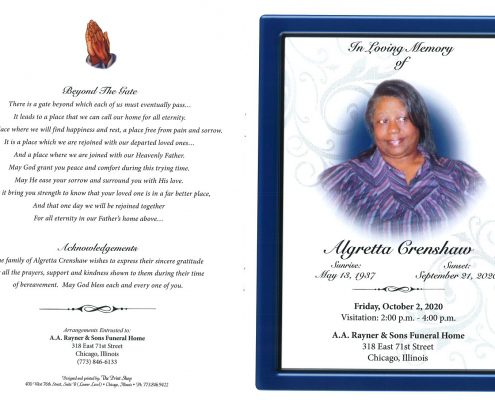 Algretta Crenshaw Obituary