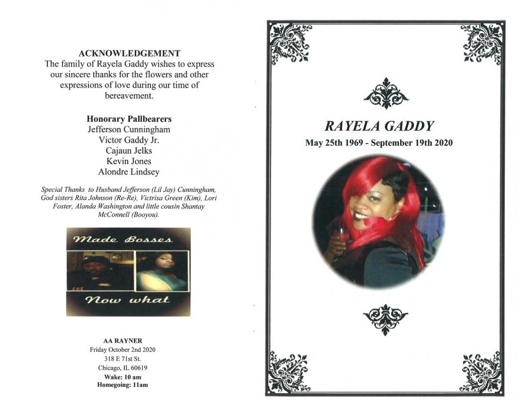 Rayela Gaddy Obituary