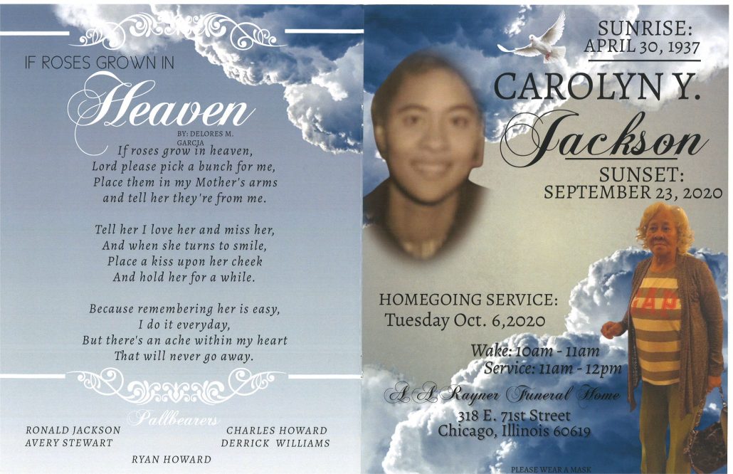 Carolyn Y Jackson Obituary
