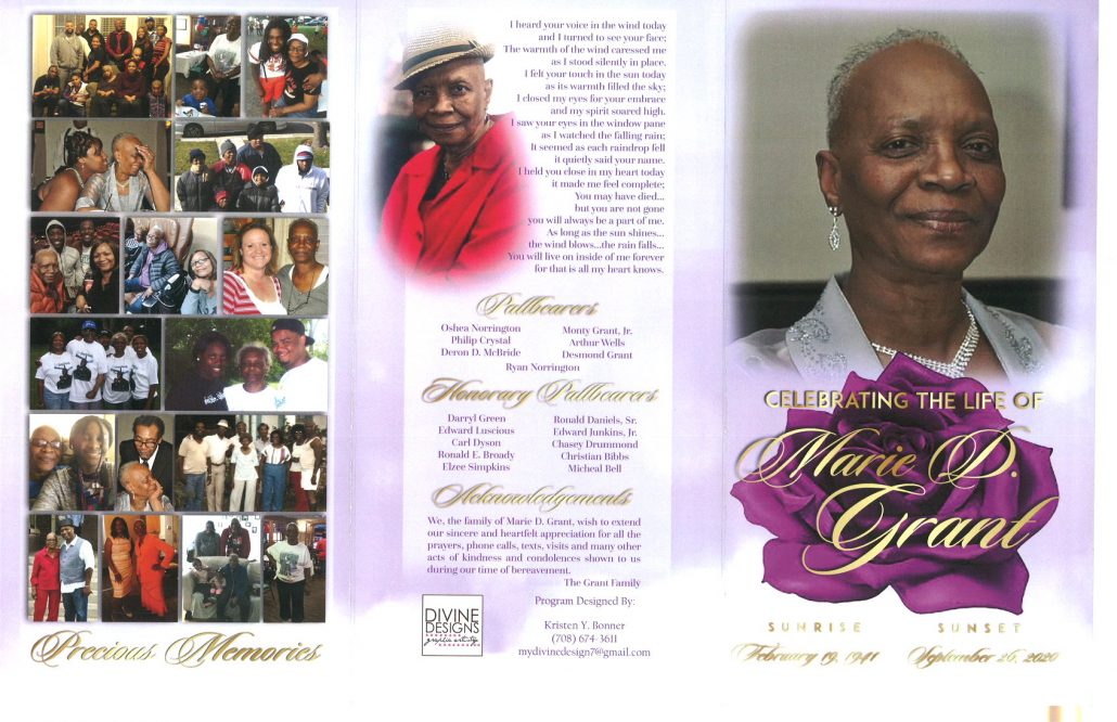 Marie D Grant Obituary