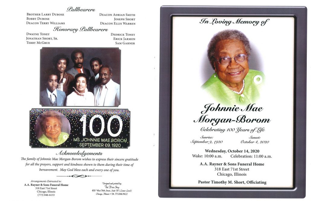 Johnnie M Morgan Brown Obituary