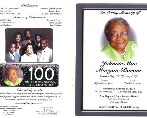 Johnnie M Morgan Brown Obituary