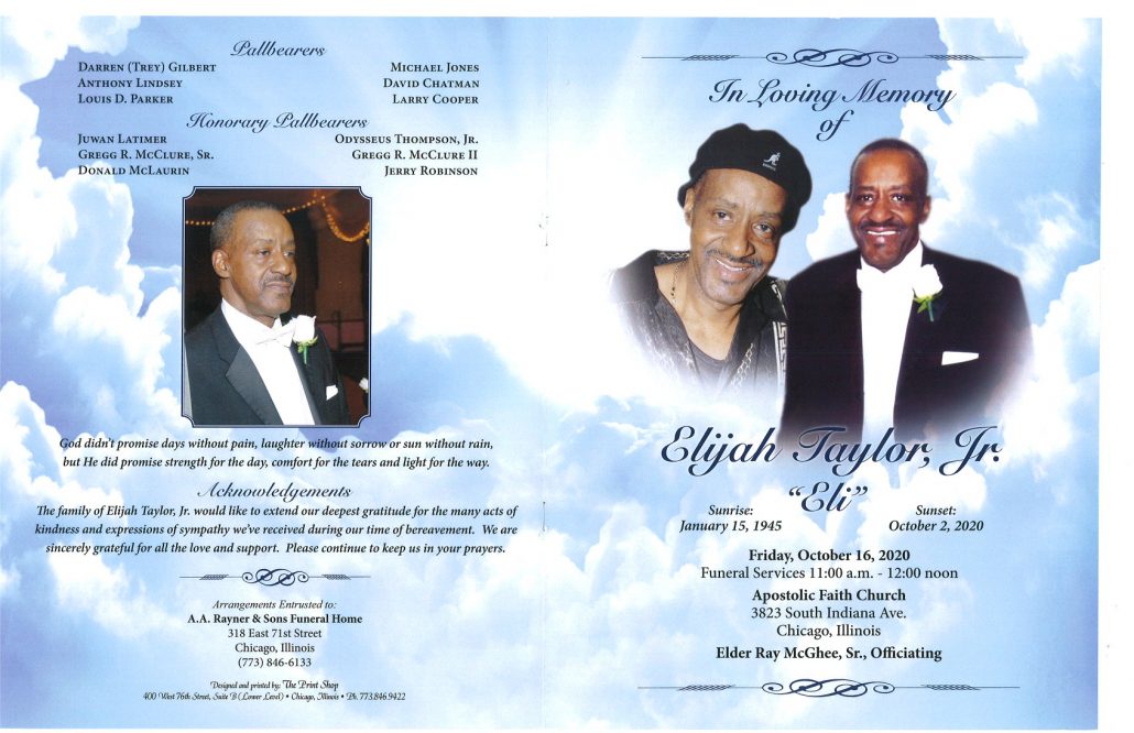 Elijah Taylor Jr Obituary