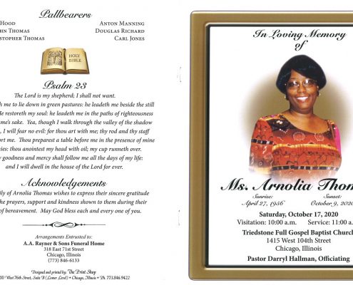 Arnolia Thomas Obituary