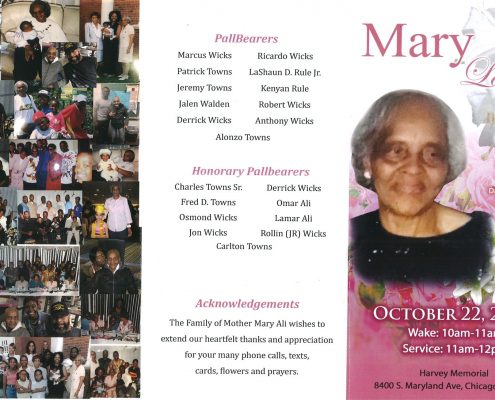 Mary L Ali Obituary