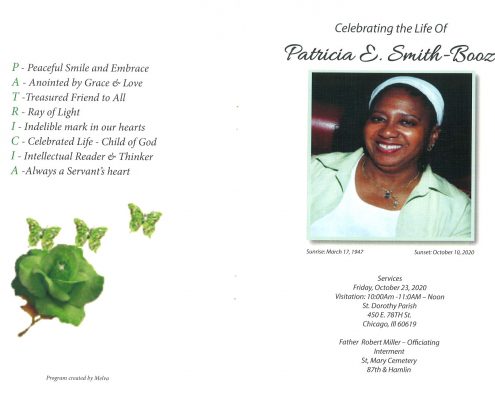 Patricia Smith Booze Obituary