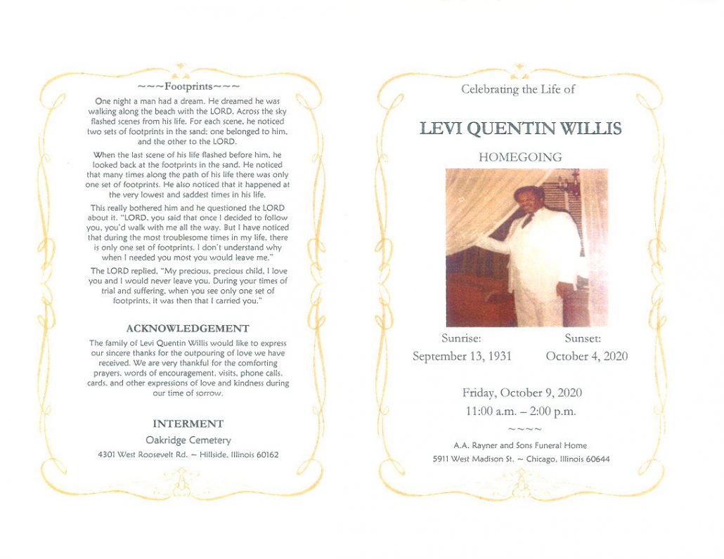Levi Q Willis Obituary