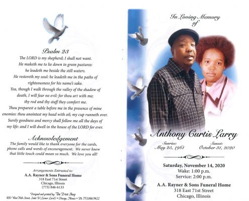 Anthony C Larry Obituary