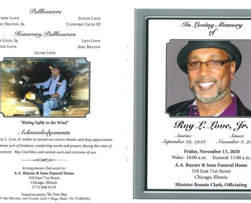 Roy L Love Jr Obituary