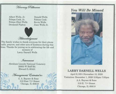 Larry D Wells Obituary